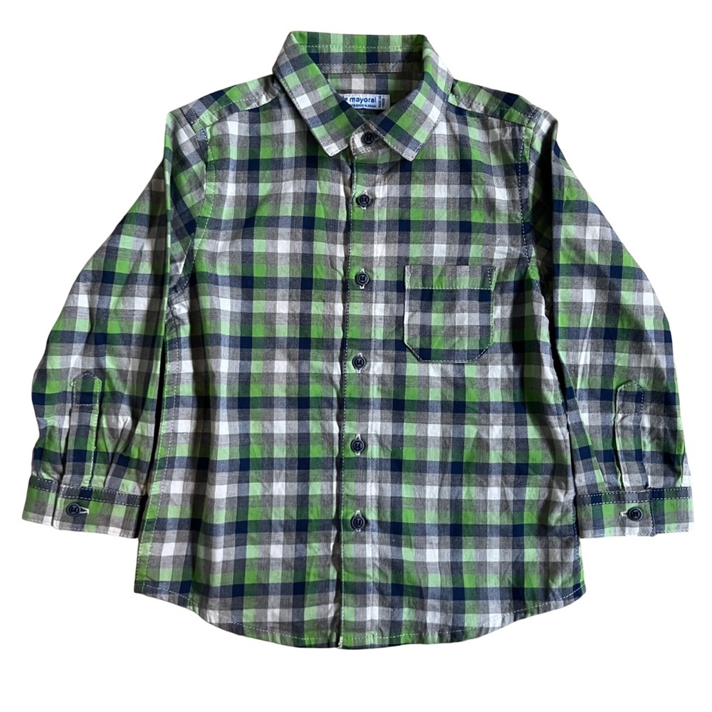 Mayoral botton up toddler boy shirt